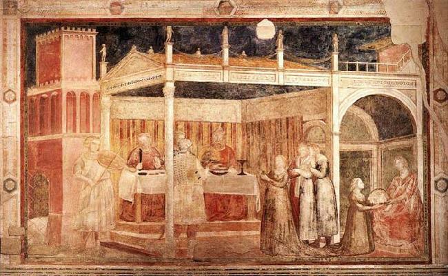 GIOTTO di Bondone Feast of Herod Sweden oil painting art